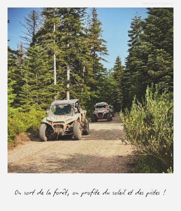 Aperçu des chemins lors de la sortie en Auvergne en quad et ssv