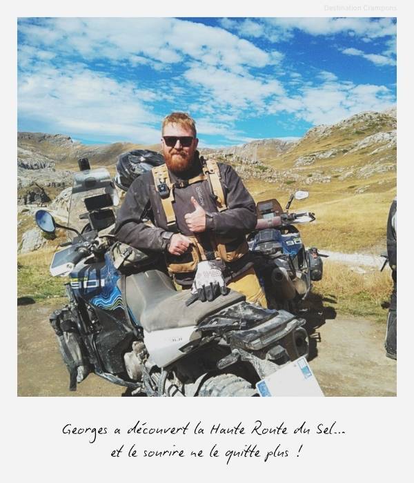 Polaroid randonnée en Italie : "Georges a découvert la Haute Route du Sel... et le sourire ne le quitte plus !"