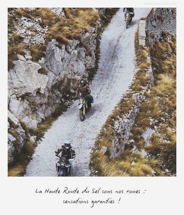 Polaroid randonnée en Italie : "La Haute Route du sel sous nos roues : sensations garanties !"